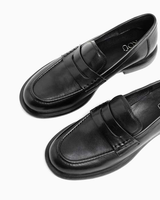 Лоферы ROU симпл  черные