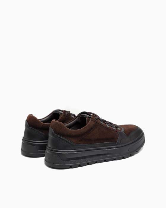 Кеды ROU шнур металл коричневые