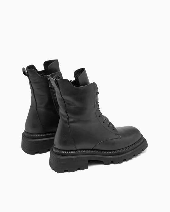 Ботинки  ROU с квадратной подошвой утепленные