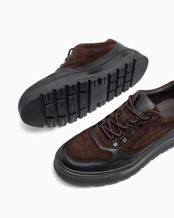 Кеды ROU шнур металл коричневые