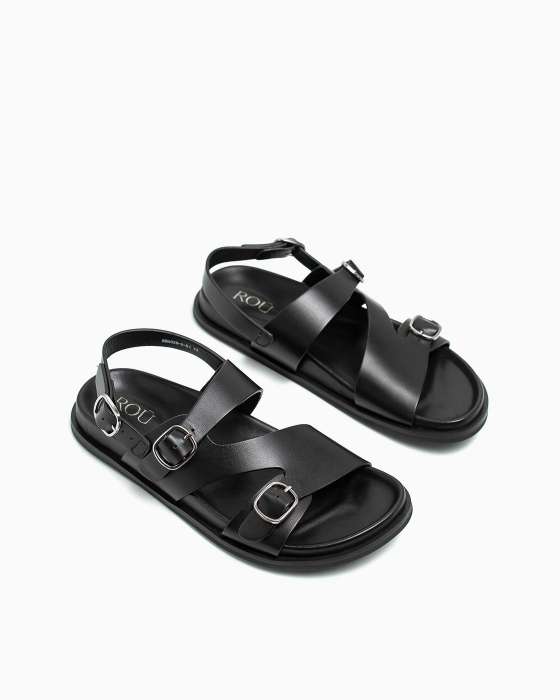 Сандалии ROU с овальной пряжкой