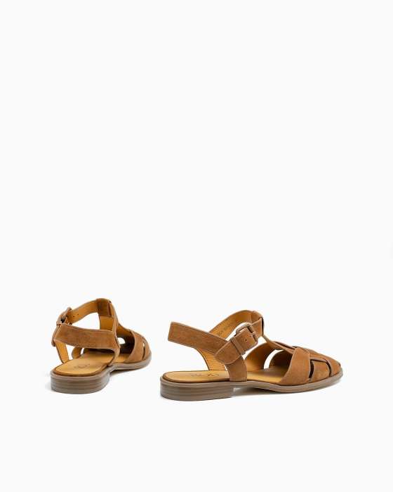 Босоножки ROU плетеные в замше