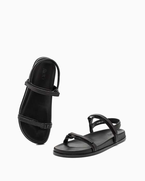 Сандалии ROU с тонкими ремешками на липучках