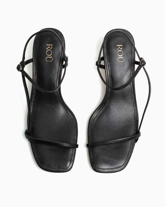 Босоножки ROU с тонкими ремешками на каблуке