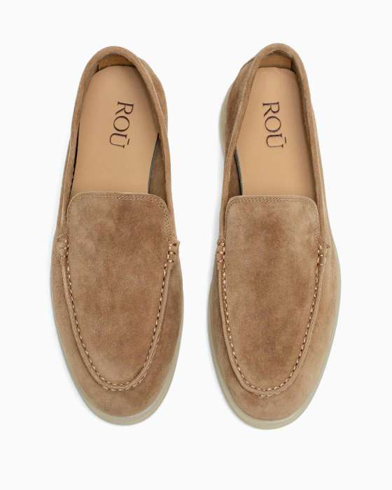 Лоферы ROU лоро пьяно бежевые