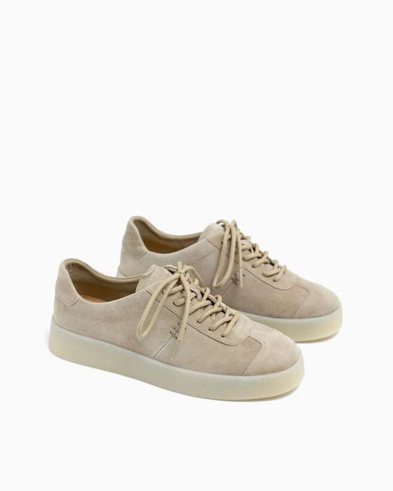 Кеды ROU три стежка бежевые