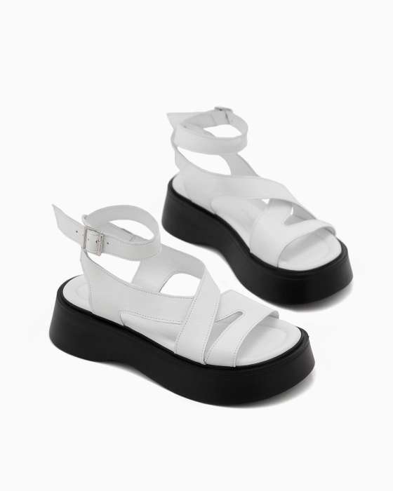 Массивные белые сандалии ROU