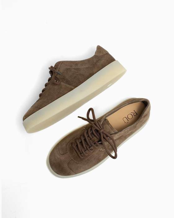 Кеды ROU три стежка коричневые