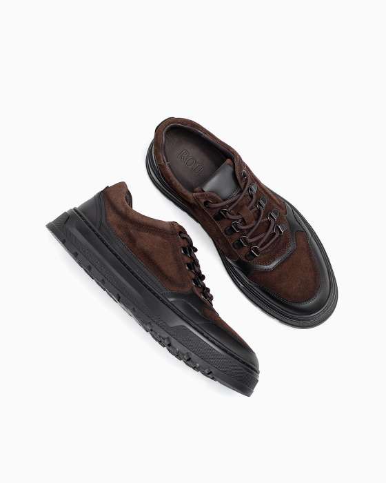 Кеды ROU шнур металл коричневые