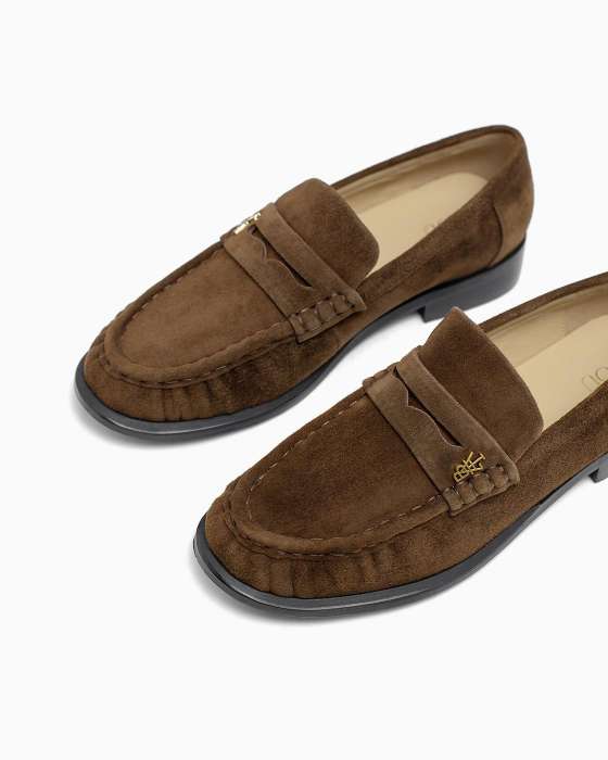 Лоферы ROU с фурнитурой ABT замшевые