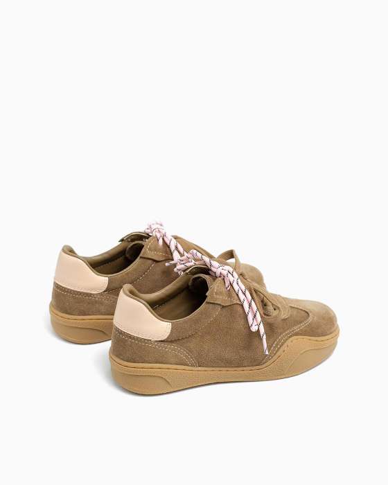 Кеды ROU с двойной шнуровкой замшевые