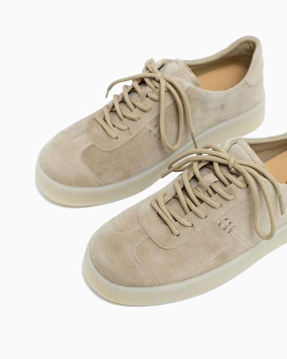 Кеды ROU три стежка бежевые
