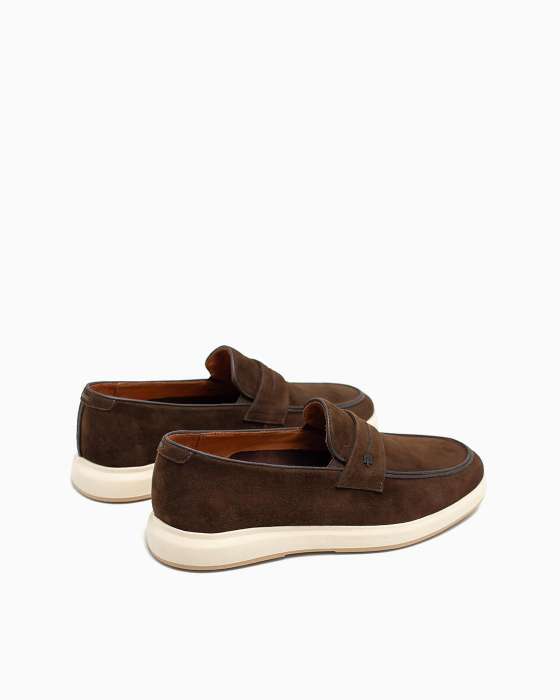 Лоферы ROU спортивные в замше