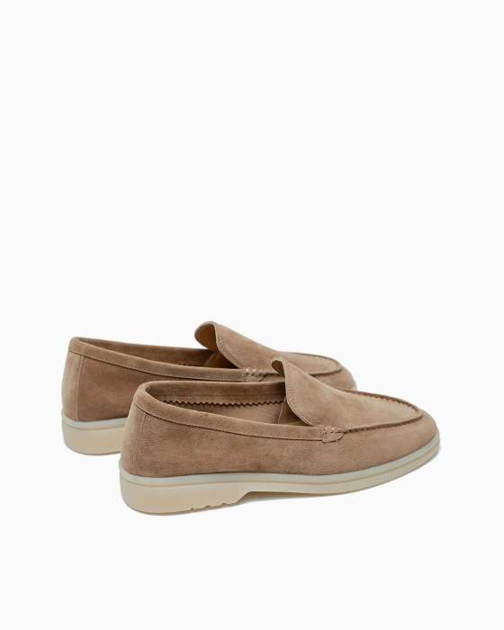 Лоферы ROU лоро пьяно бежевые