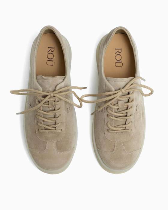 Кеды ROU три стежка бежевые