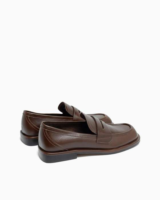 Лоферы ROU британия коричневые