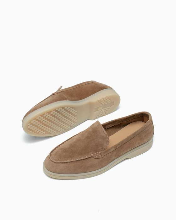 Лоферы ROU лоро пьяно бежевые