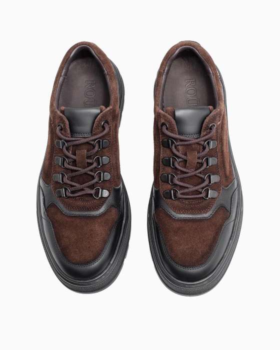 Кеды ROU шнур металл коричневые