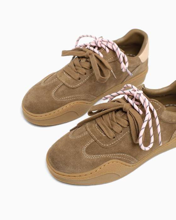 Кеды ROU с двойной шнуровкой замшевые