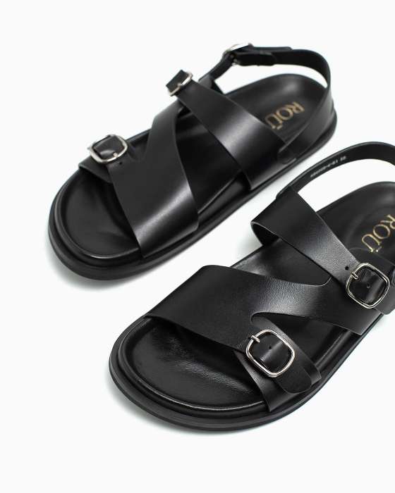 Сандалии ROU с овальной пряжкой