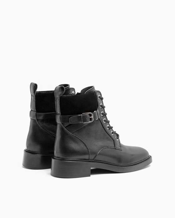 Ботинки ROU с замшевыми вставками и ремешком