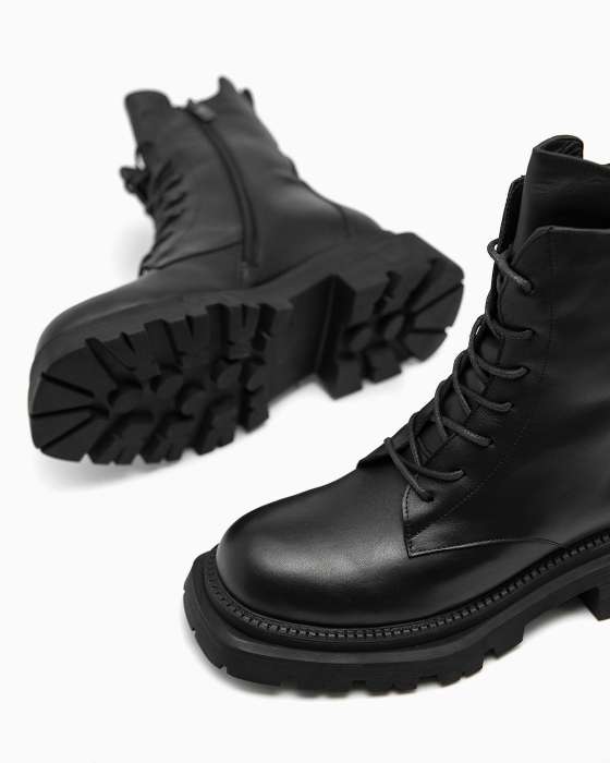 Ботинки  ROU с квадратной подошвой утепленные