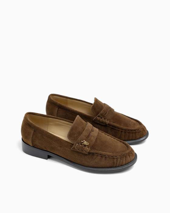 Лоферы ROU с фурнитурой ABT замшевые