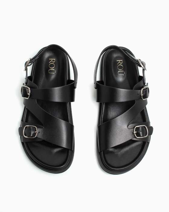 Сандалии ROU с овальной пряжкой
