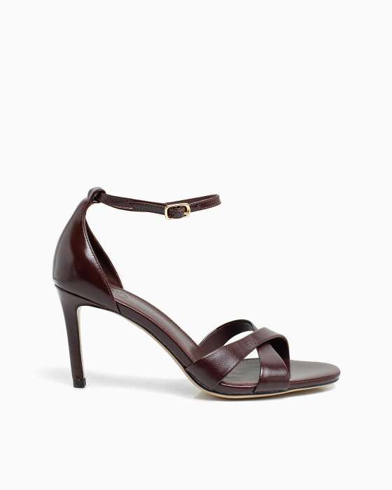 Босоножки ROU накрест бордо