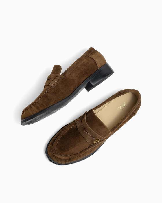 Лоферы ROU с фурнитурой ABT замшевые