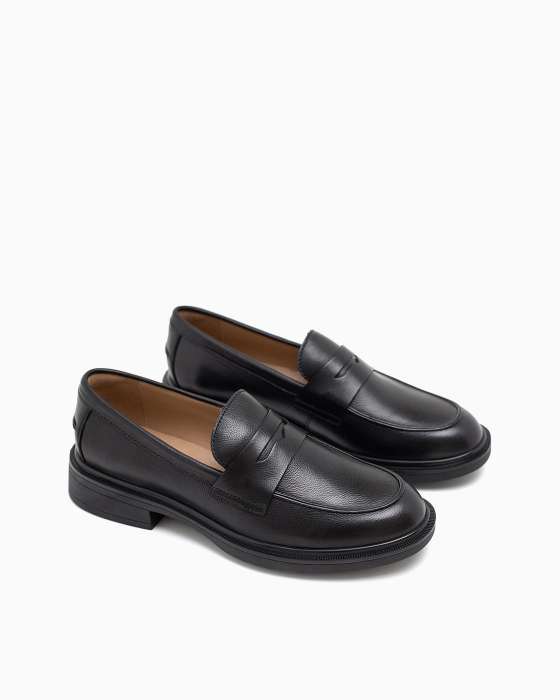 Лоферы ROU простые черные