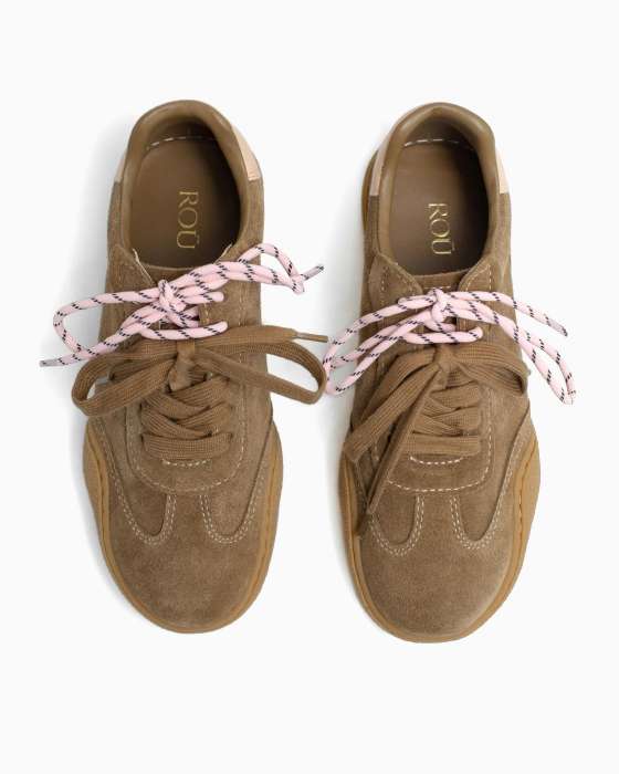 Кеды ROU с двойной шнуровкой замшевые