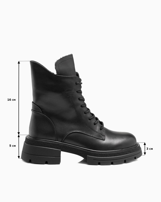 Ботинки ROU с кожаными вставками на пятке и тремя строчками но голенище утепленные