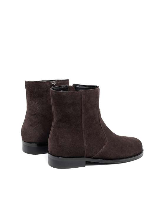 Ботинки ROU с круглым носом замшевые