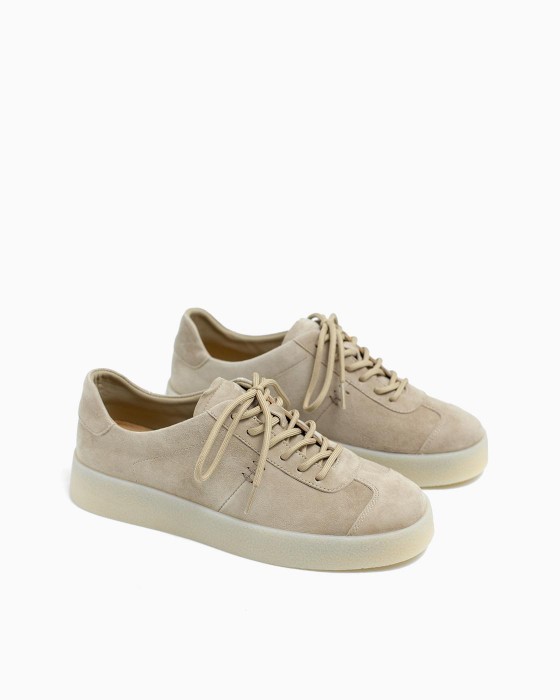 Кеды ROU три стежка бежевые